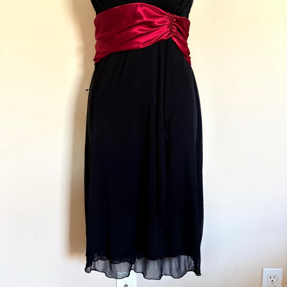 Y2K Connected Apparel Black‎ and Red Sleeveless Dress Size 10 - Picture 4 of 14
